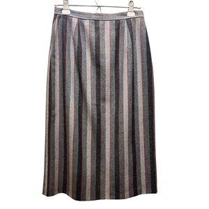Vintage wool striped midi skirt